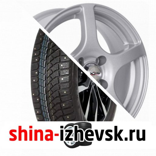 Колесо в сборе Viatti Brina Nordico (V-522) 205/65 R15 T 94 + X-trike X118 6xR15 4×100 ET45 DIA60.1 Серебристый в Ижевске
